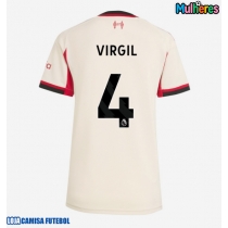Camisa de Futebol Liverpool Virgil van Dijk #4 Equipamento Secundário Mulheres 2025-26 Manga Curta